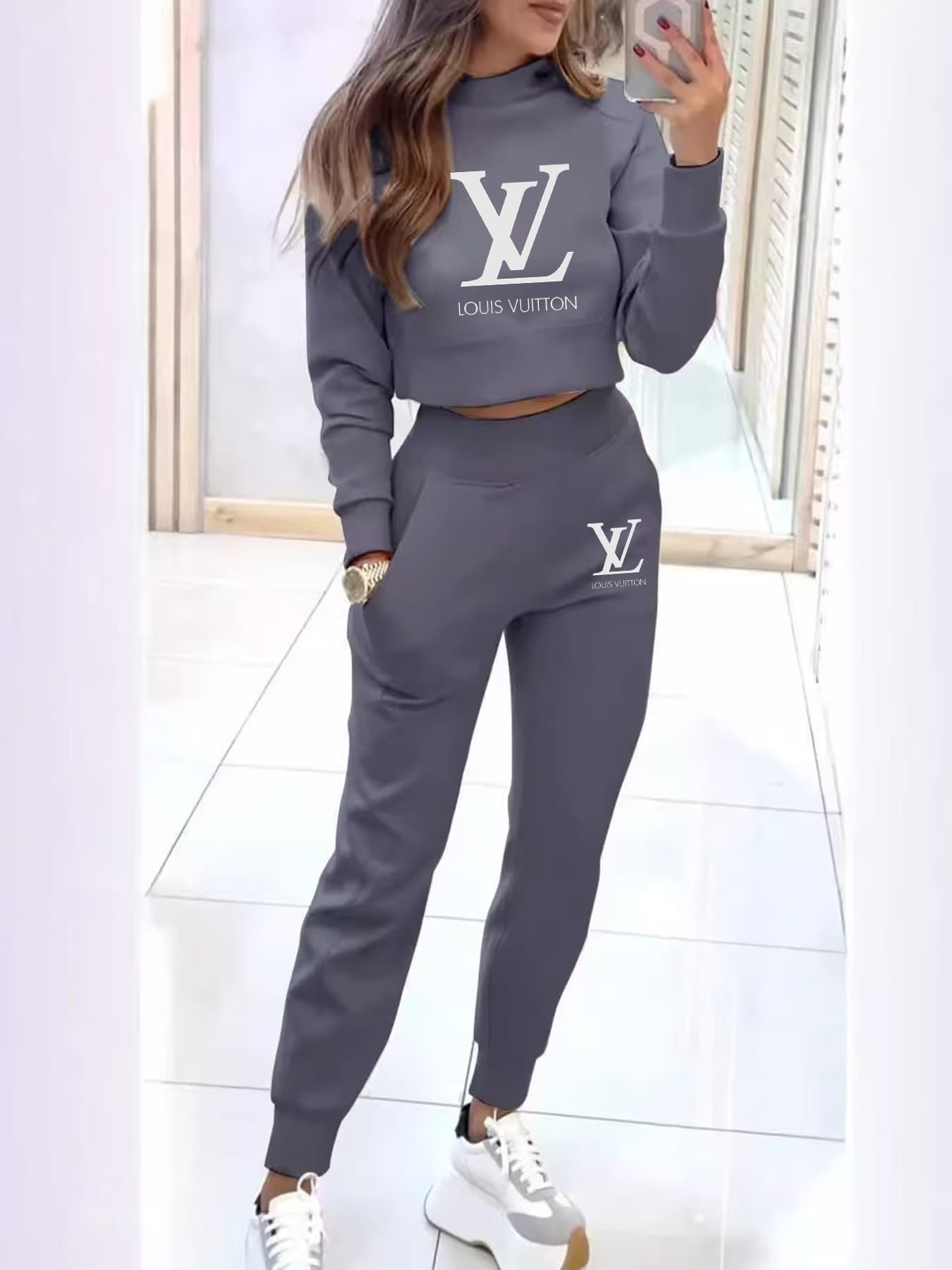 Ensemble pull-over imprimé sport tendance pour femme, best-seller printemps-automne