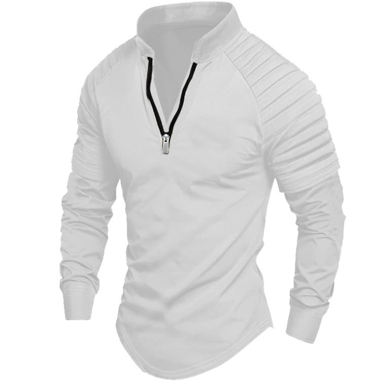 Unbeatable Quality Ins2024 Autumn Zipper Long Sleeve Men's Sports Polo Shirt