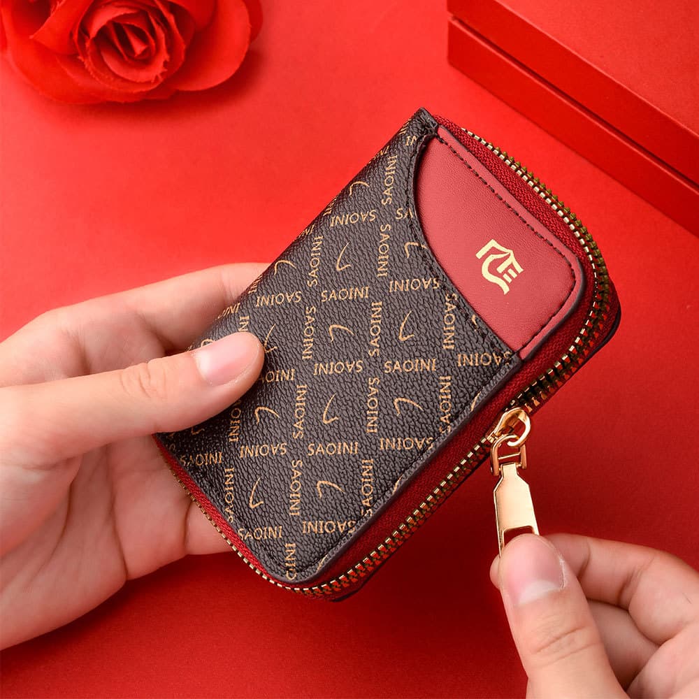 Women's Wallet, Trendy Card Holder, New Style, Multi Card Slot Printed Wallet, Large Capacity Card Sleeve, Coin Purse