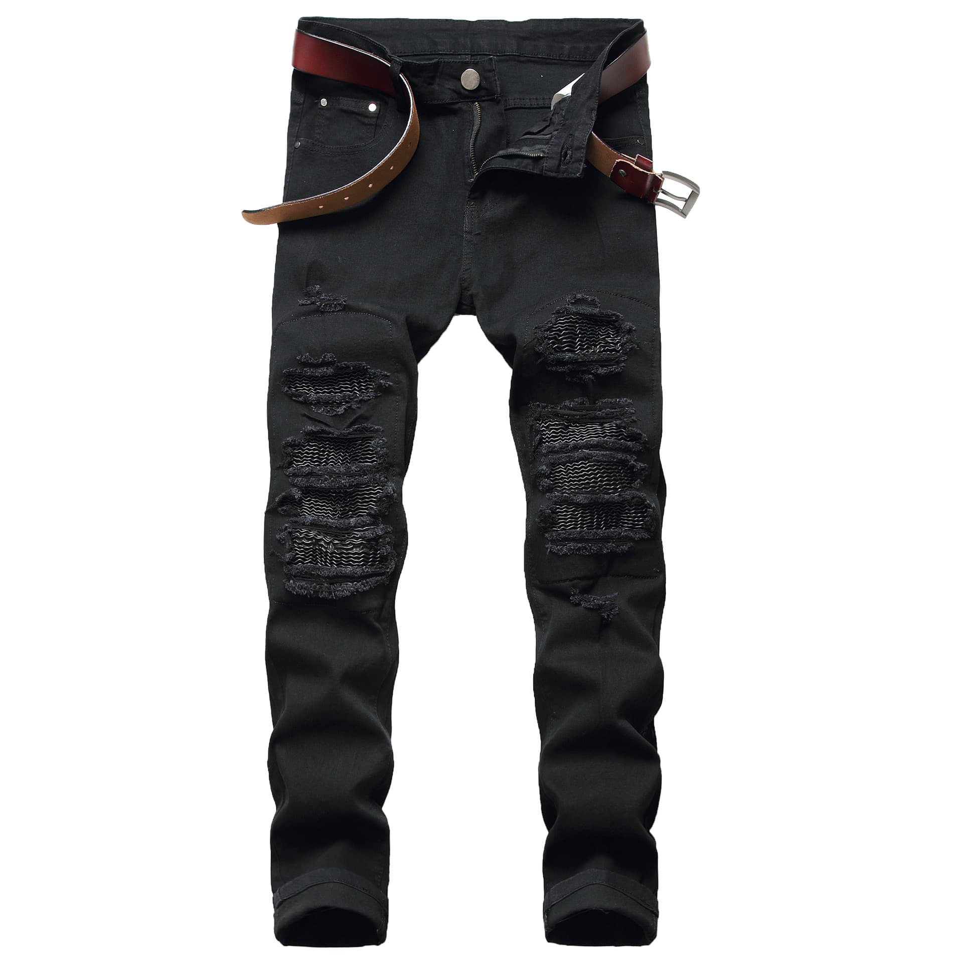 Men's Clothing Jeans Men's Wear Holes Fashion Small Straight Leg Men's Jeans Pants