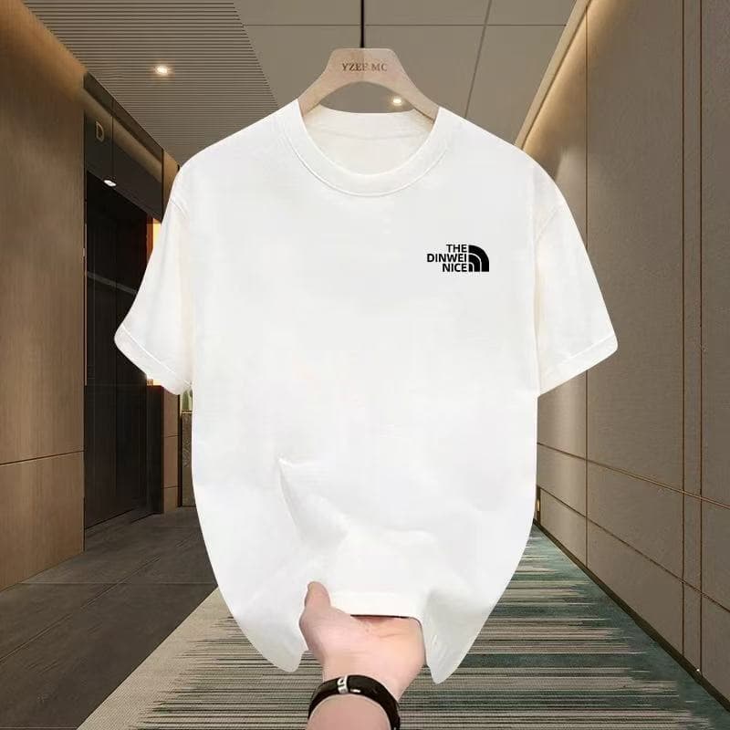 T-shirt noir unisexe grande taille, imprimé poitrine logo Half Dome inspiré de The North Face, coupe oversize, col rond, manches courtes, en coton.