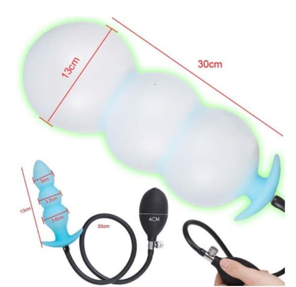 Jouets anaux BDSM énorme Plug Iatable gode pompe masseur de Prostate Anus expanseur 5 perles Iated fesses avec balles Adul