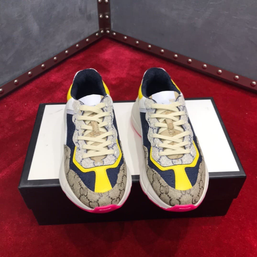 Chaussures classiques pour papa de marque G 2025, nouveau modèle à blocs de couleurs, style couple, semelles épaisses, augmentant la hauteur, poly