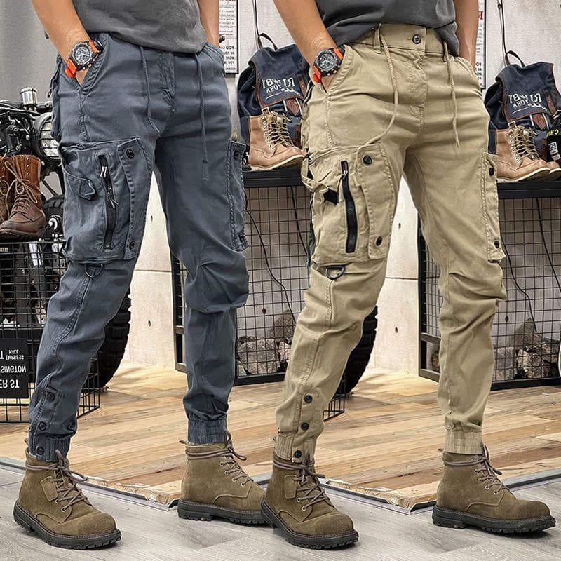 Men's Clothing Spring And Autumn Work Pants Straight Functional Outdoor Tactical Casual Pants Men's Cuff Trousers