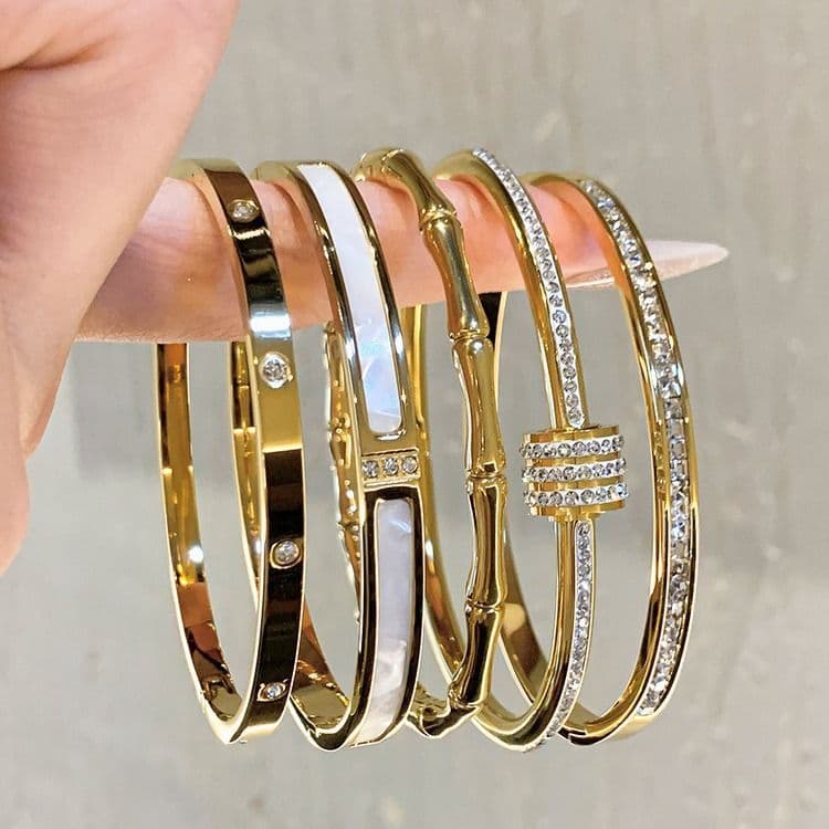 【 2938 People's Collection 】 High Grade Titanium Steel Full Diamond Versatile Fashion Bracelet, Children's Light Luxury,