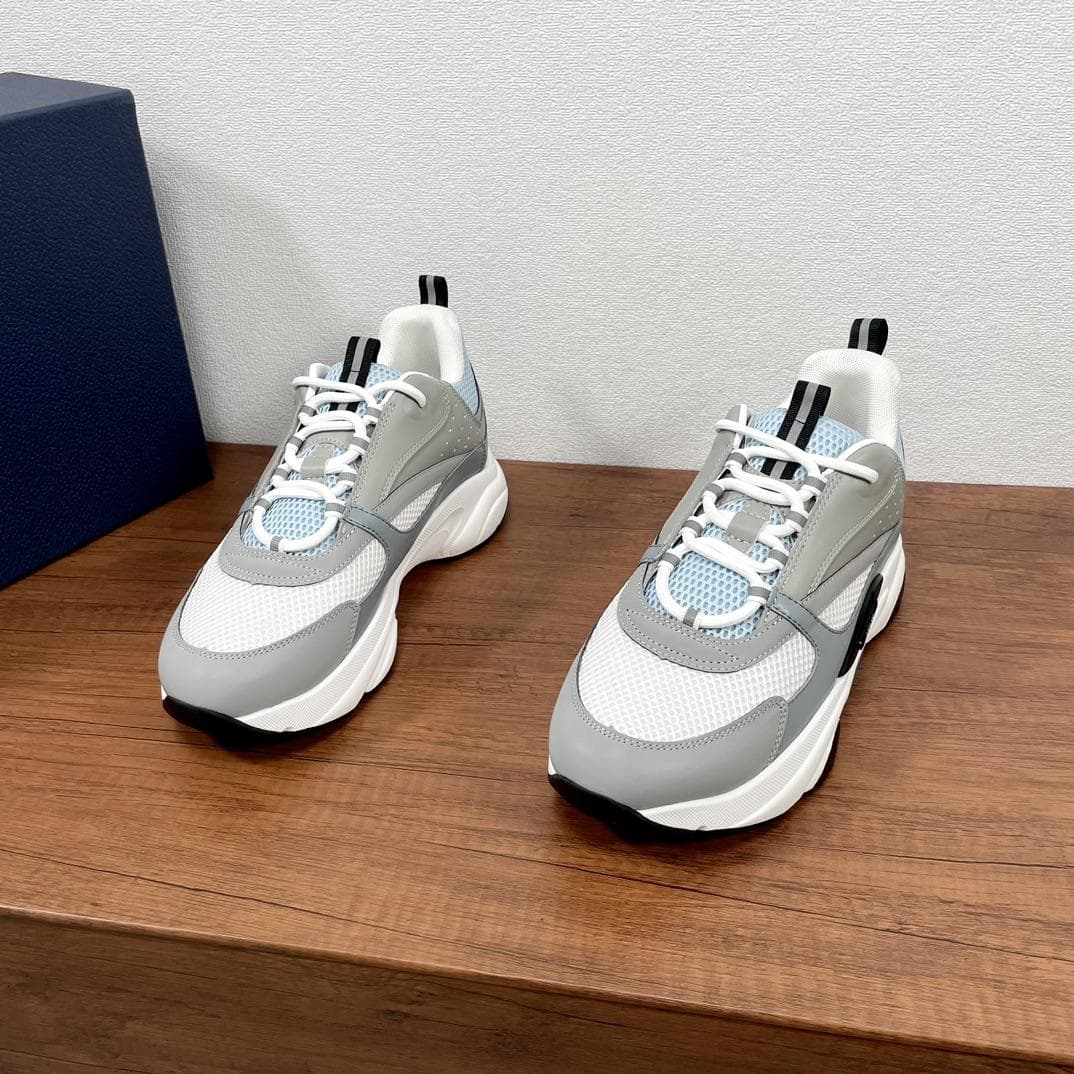 Nouvelles chaussures décontractées en maille élastique B22 pour hommes, chaussures de course à lacets à semelle épaisse et respirantes