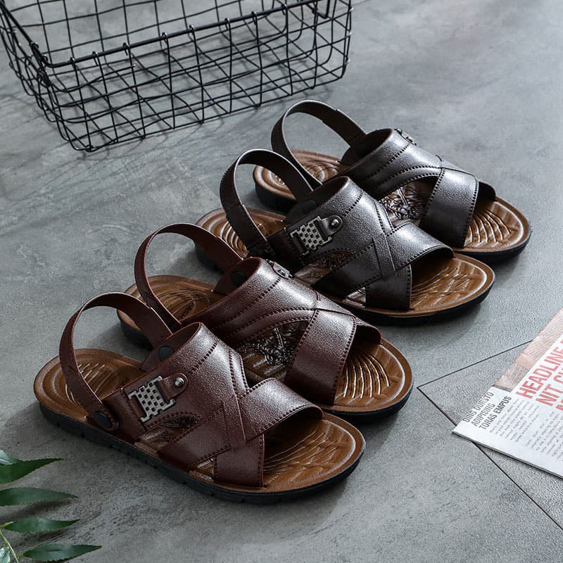 2025 Summer New Men's Sandals, Middle-aged And Elderly Casual Outdoor Dual-use Slippers