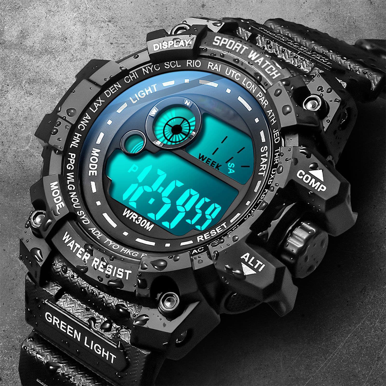 Student Watch Sports Boys Digital Watch Waterproof Glow-in-the-dark Trend Men's Watch