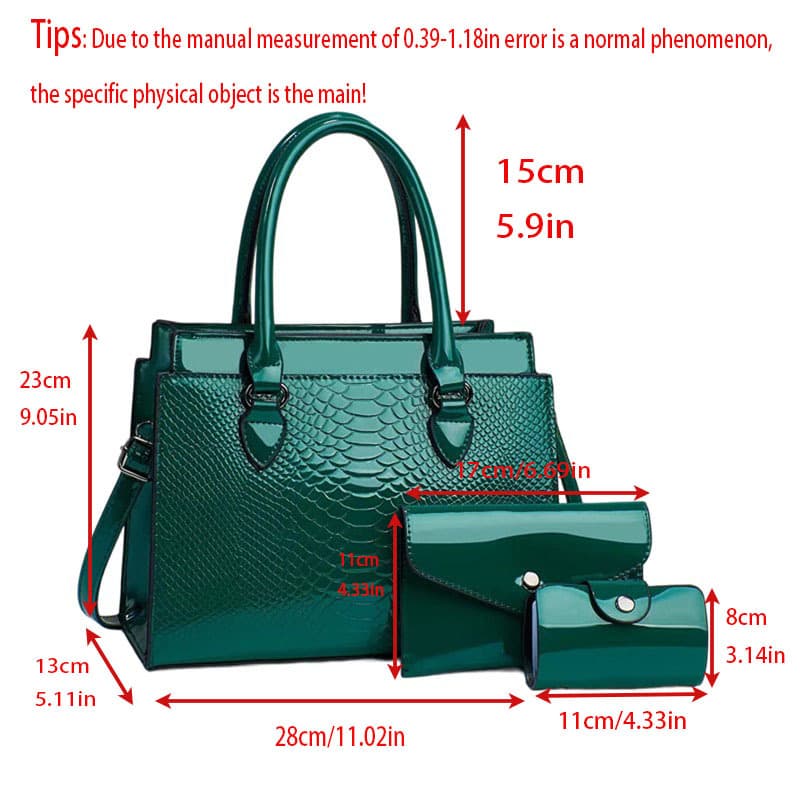 Women's Bags Mother And Child Bag New Fashion Multi Piece Set Crocodile Pattern Shoulder Crossbody Handbag Shoulder Bag