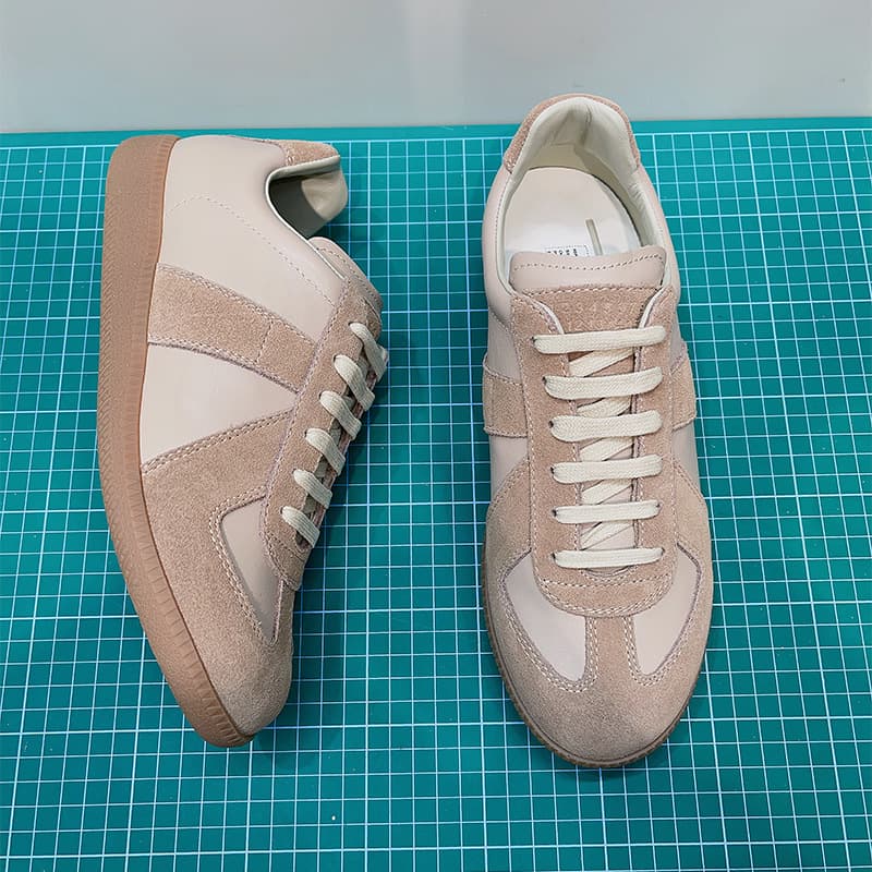 Chaussures d'entraînement Margiela Couple MM6, en cuir de vachette pleine fleur, résistantes à l'usure, antidérapantes et confortables. Baskets d