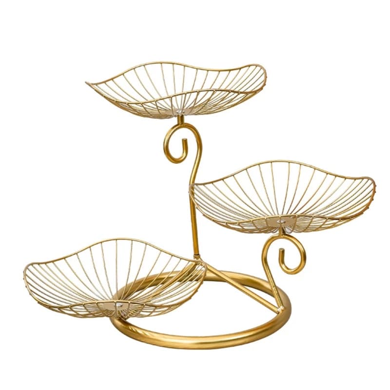 3-Tier Minimalist Tray - Fruit/Vegetable Black Gold