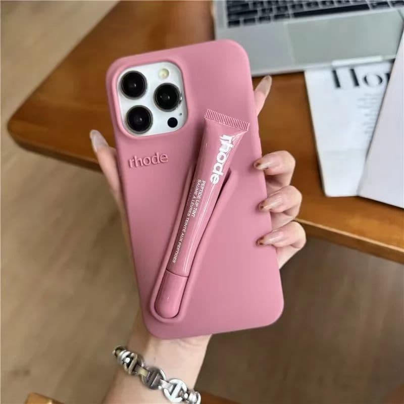 Étui pour rouge à lèvres et gloss TechCore Hailey Style, compatible avec iPhone 15, iPhone 14, iPhone 13, iPhone 17, iPhone 11 et iPhone 16. Desig