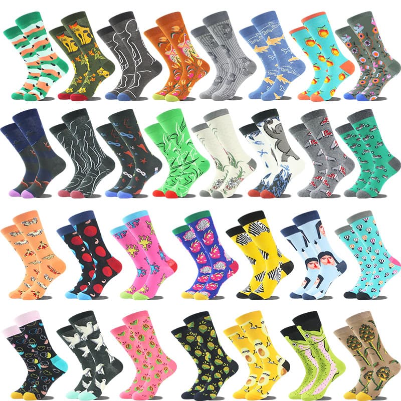 Socks adults, men, Instagram style cotton socks, trendy long autumn and winter, medium length socks for women