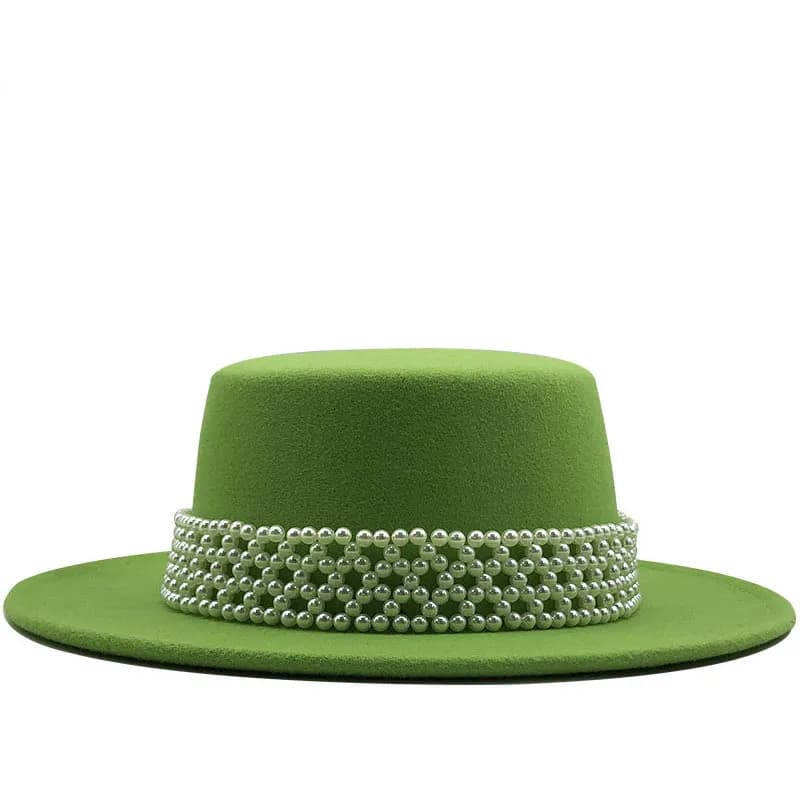 Simple Men Women Wide Brim Warm Wool Felt Jazz Fedora Hats Retro Style Solid Color Panama Trilby Party Formal Hat