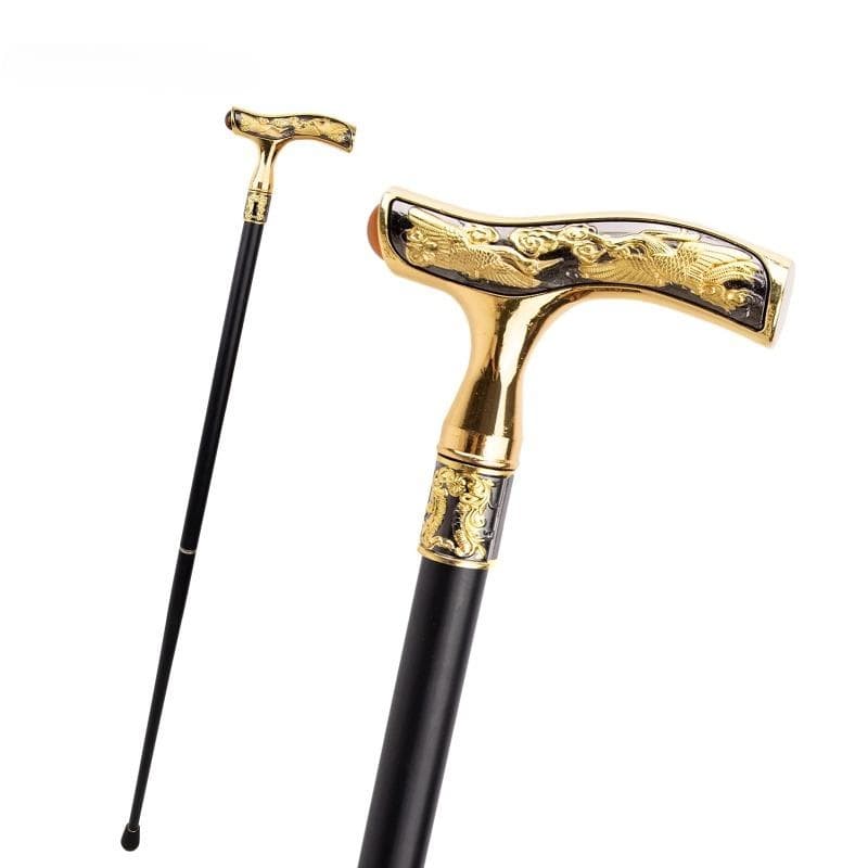 Crane Walking Cane Orange Gemstone Fashion Decorative Walking Stick Gentleman Elegant Cosplay Cane Knob Crosier 93cm