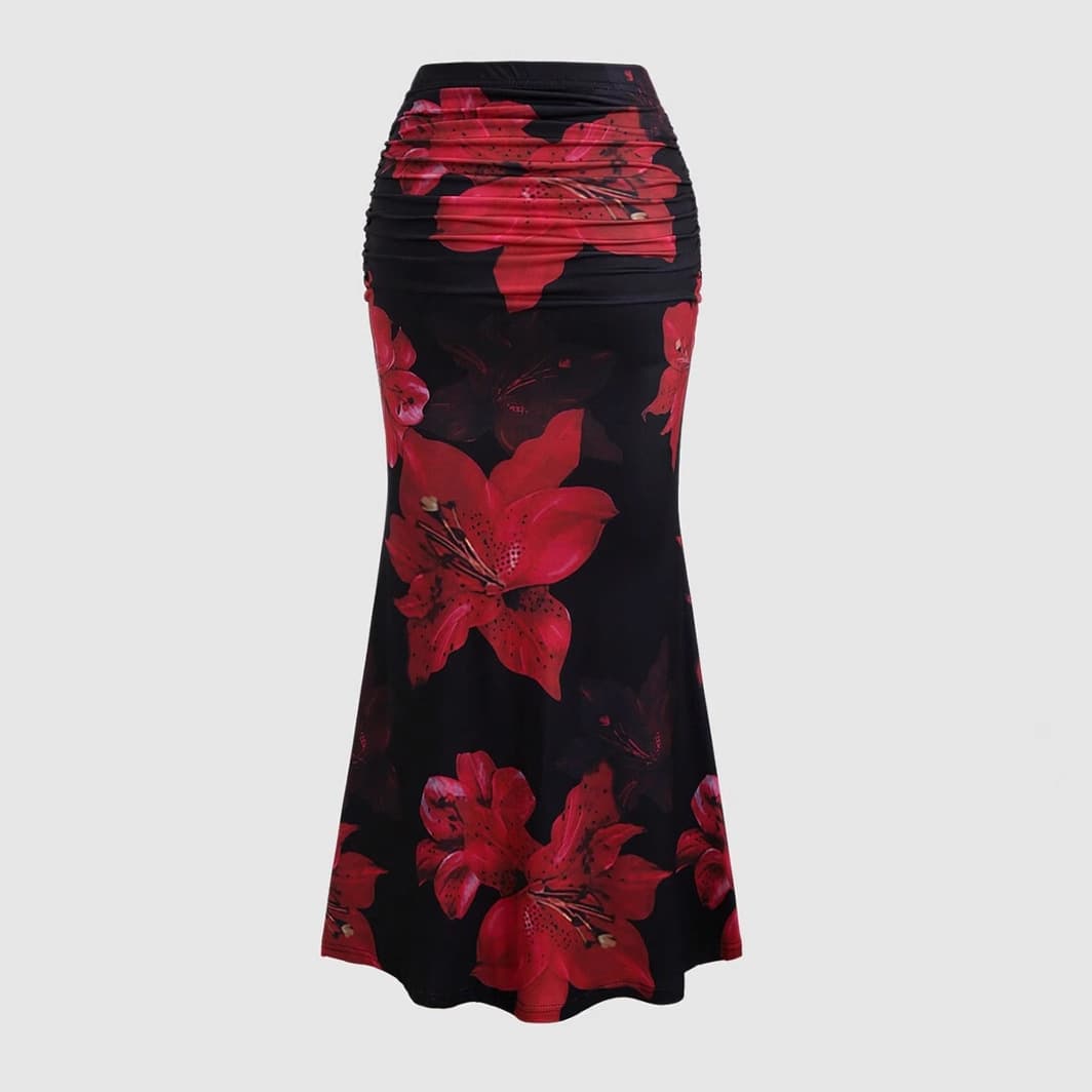 Women's Clothing Women's Full Print Pleated A Line Skirt Leisure Vacation Long Women's Clothing