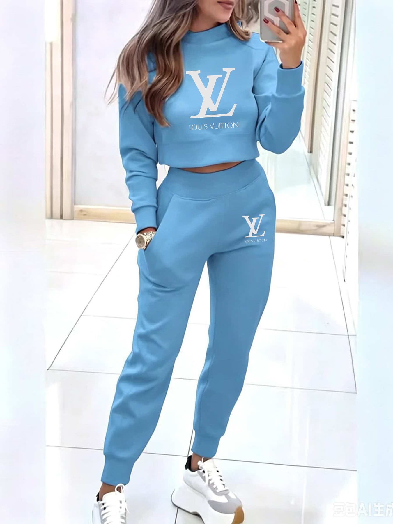 Ensemble pull-over imprimé sport tendance pour femme, best-seller printemps-automne
