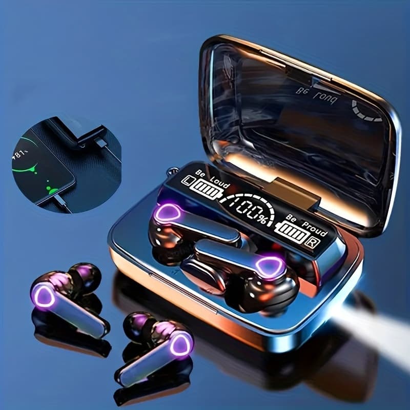 Wireless Headphone, Clear Sound Waterproof Sports Headset With LED Power Display