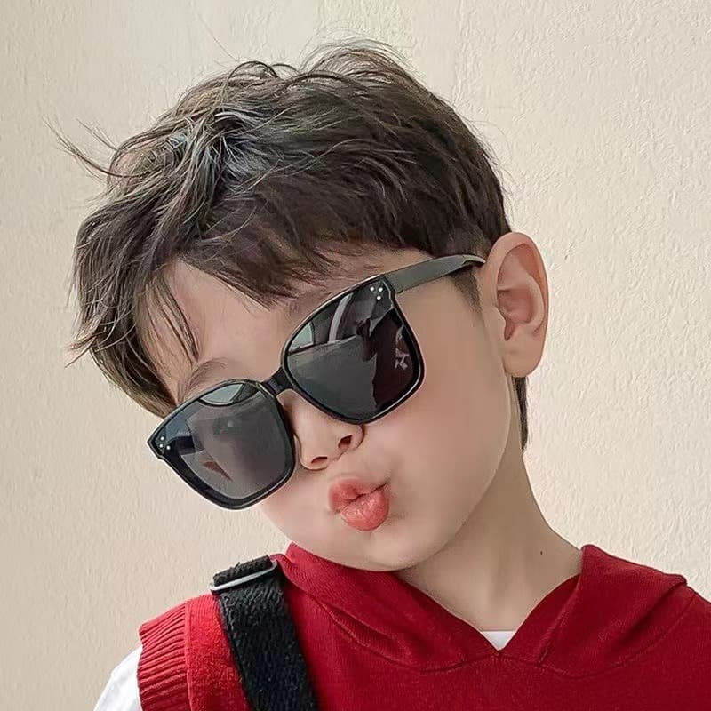 Mother&Kids Fashion personality children's sunglasses letter legs dazzling square frame rice nail sunshade sunglasses