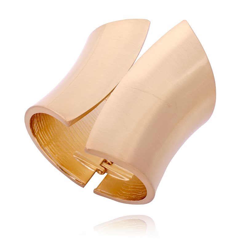 Women's Jewelry Exaggerated Metal Glossy Punk Super Wide Bracelet Big Brand Fashion Bracelet 4 Colors