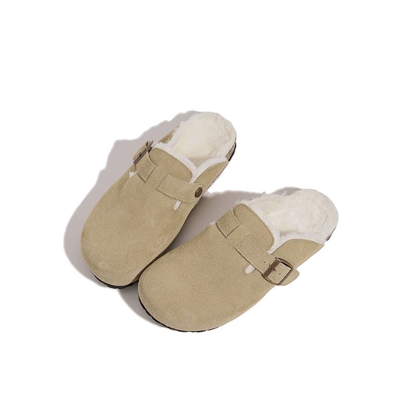 Grape Mom Studiolee Baotou Chaussures de printemps en cuir véritable à semelle épaisse pour femme