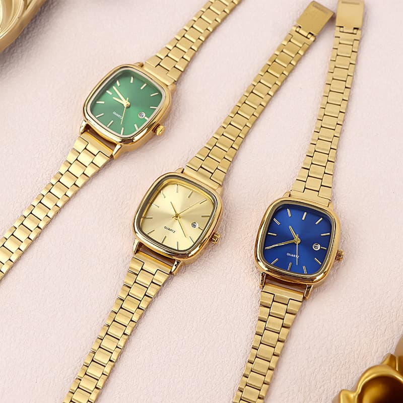 Men's Watches Popular Couple Non Automatic Mechanical Quartz Women's Watch Square Single Calendar Life Waterproof Men's Watch