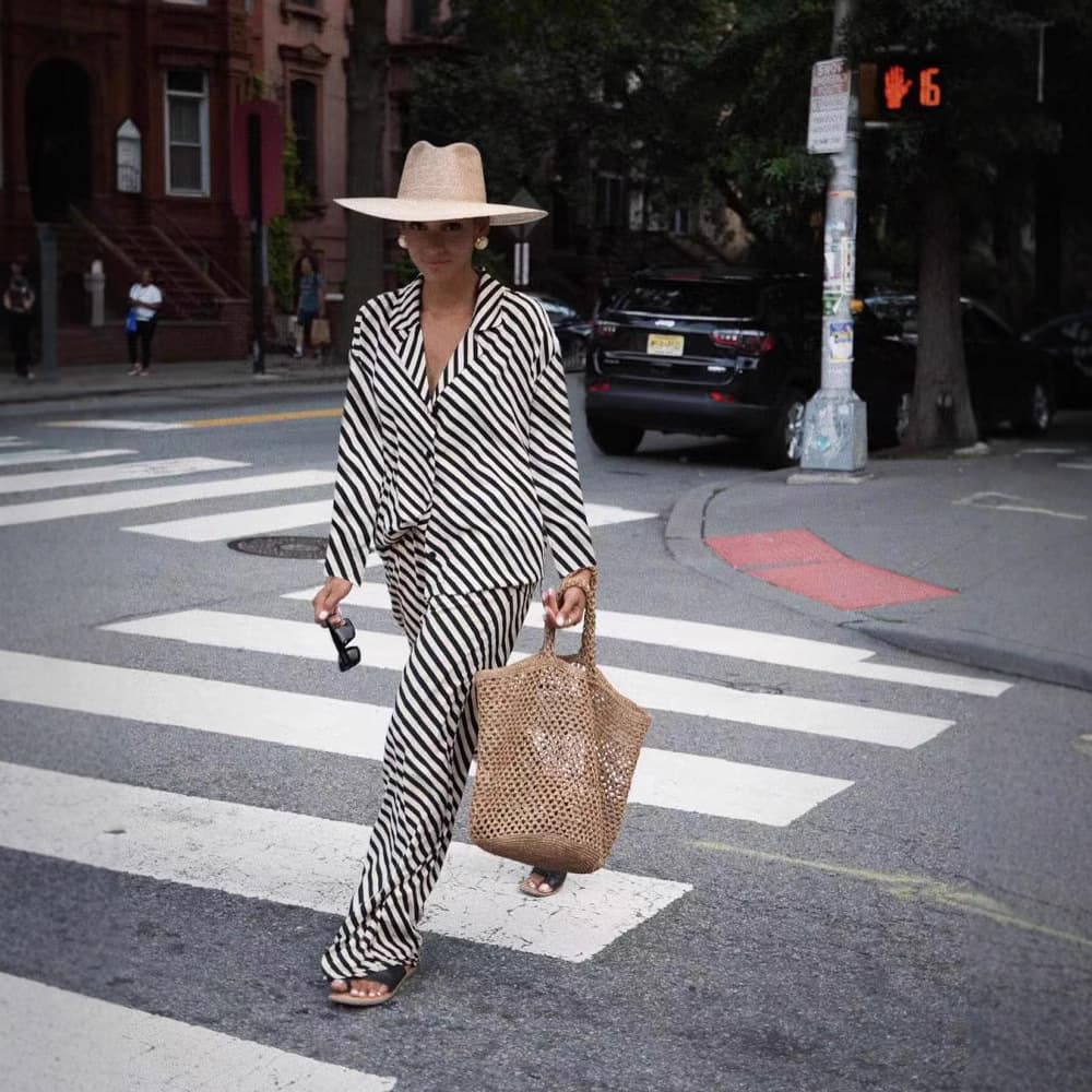 Women's Clothing Elegant Striped Lapel Single Breasted Long Sleeved Shirt Elastic Waist Straight Pants Suit