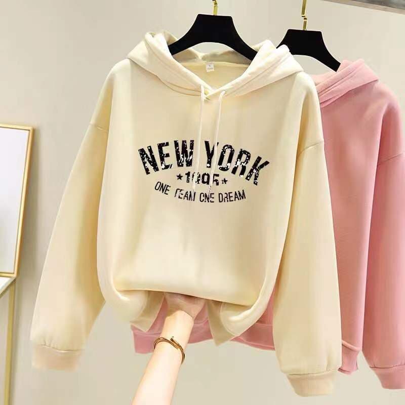 Women's Fleece-Lined Hoodie – Soft & Warm Pullover With Cartoon Print, Oversized Fit For Casual & Streetwear (M-XXL, 12 Colors & Patterns)