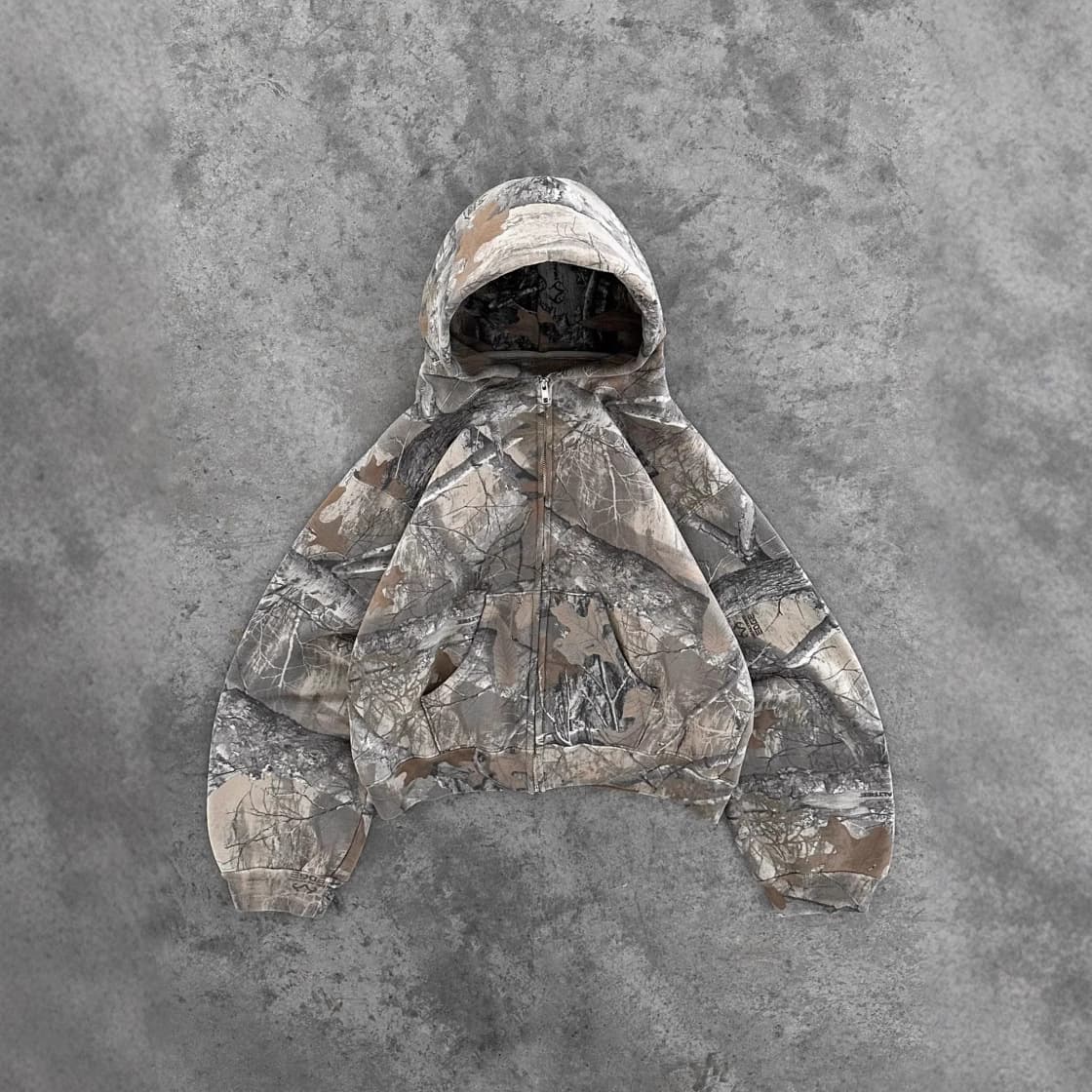 Camouflage Y2K Retro Hip-Hop High Street American Unisex Loose Hoodie Couple Style Trendy Brand