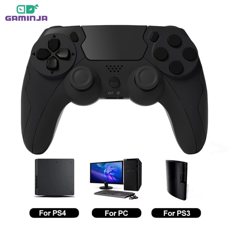 GAMINJA P48 Wireless Gamepad With Six Axis Gyroscope Game Controller For PS4 PS3 Console Wins 7 8 10 Dual Vibration PC