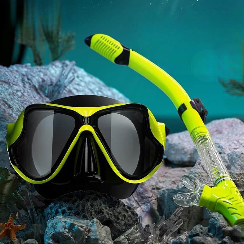 Goggles New High-Definition Anti-Fog Free Mask Full Dry Snorkel Nose Guard Adult Diving Equipment