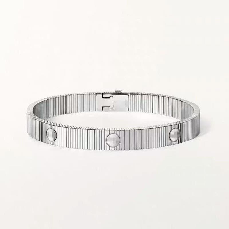 Bracelet Amour infini haut de gamme transfrontalier en or 18 carats à rayures filées, fermoir élastique et croix.
