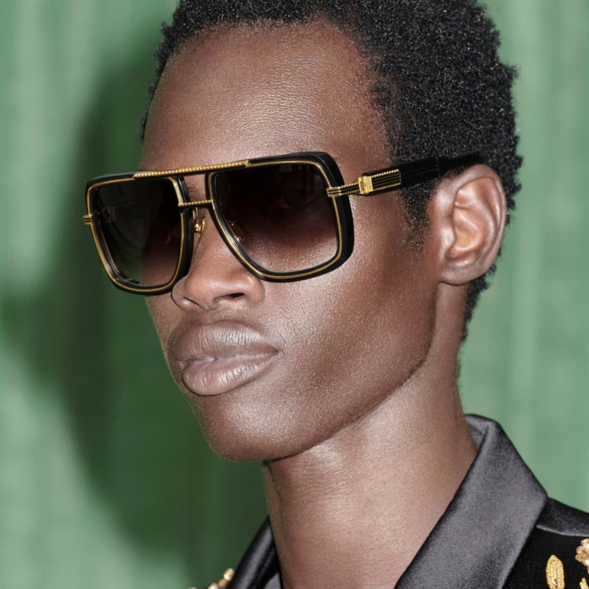 Men's Large Square Frame Sunglasses High-End Full Rim Multicolor Sun Protection Glasses