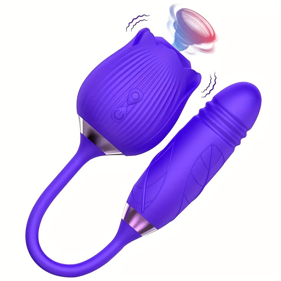 Rose vibrateur 7 fréquences succion télescopique pour femmes jouet sexuel sucer mamelon télescopique impact Stimulation clitoridien femme adulte f