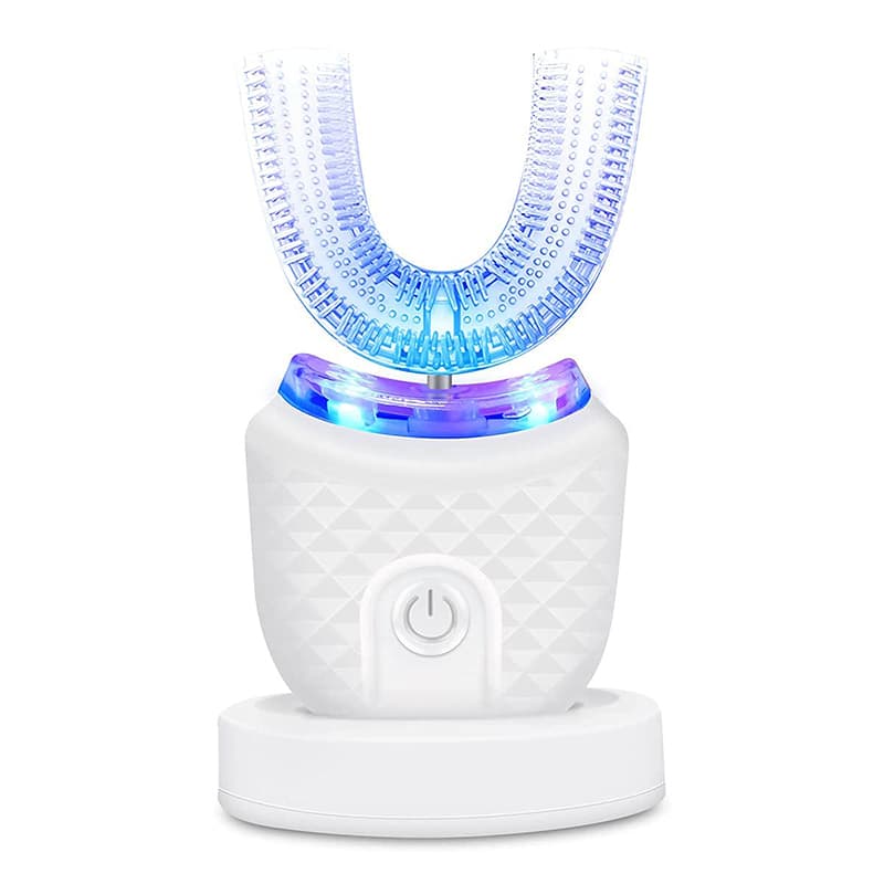 Wireless Chargeable Silicone Bristle Portable Cleaning Automatic High Quality U-shaped Electric Toothbrush