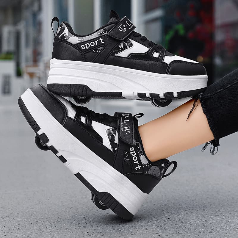 New style running shoes for boys invisible student roller shoes adult walking and sliding casual shoes breathable mesh female