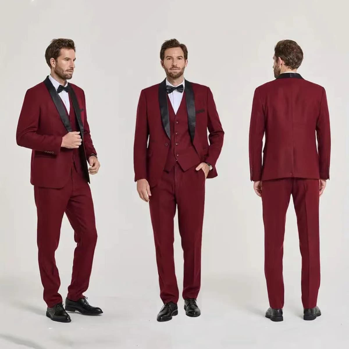 Men's Clothing New Grooms Men Men Wedding Suits Shawl Lapel Groom Tuxedos
