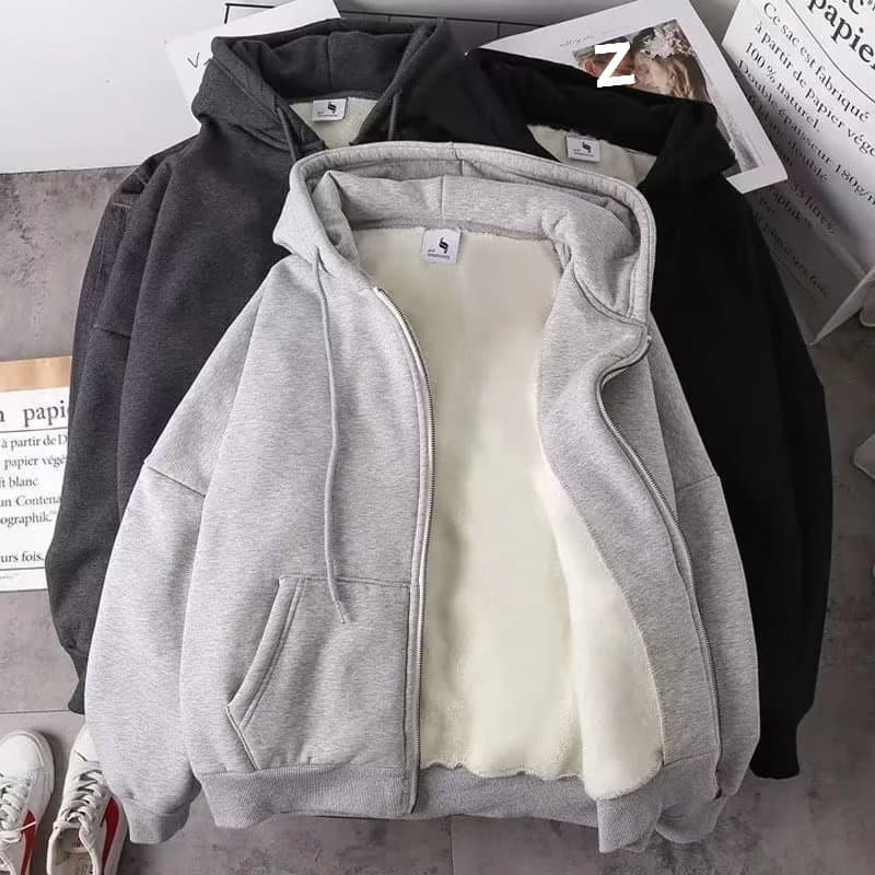 Men's Clothing Plus Velvet Jacket Men 2024 New Cardigan Large Size Casual Sweater Loose Autumn And Winter Zipper Hooded