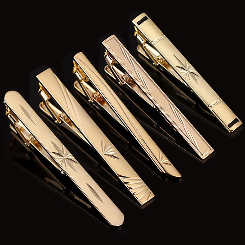 2025 New Copper Material Anti-Rust Gold Simple Business Tie Clip