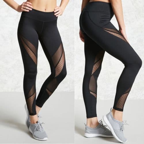Women's fashion gauze patchwork yoga pants casual pants