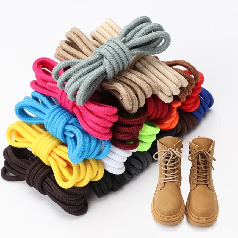 Classic Round Shoelaces Durable Polyester Sneakers Shoe laces Solid Boots Laces for Shoes 70/90/120/150cm 1Pair Free