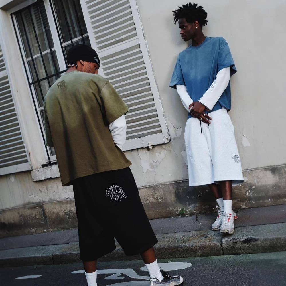 Men's Clothing Trendy Brand Embroidered Casual Shorts Sweatpants Men High Street Hip Hop Loose Sweatshirt Sweatpants
