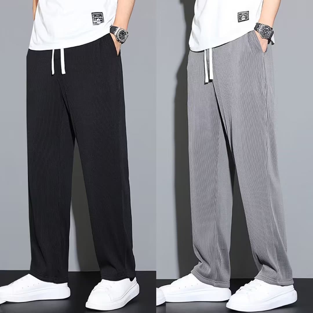 Men's Clothing Straight sports pants men loose summer drape sweatpants thin wide-leg pants men quick-drying versatile men's casual pants