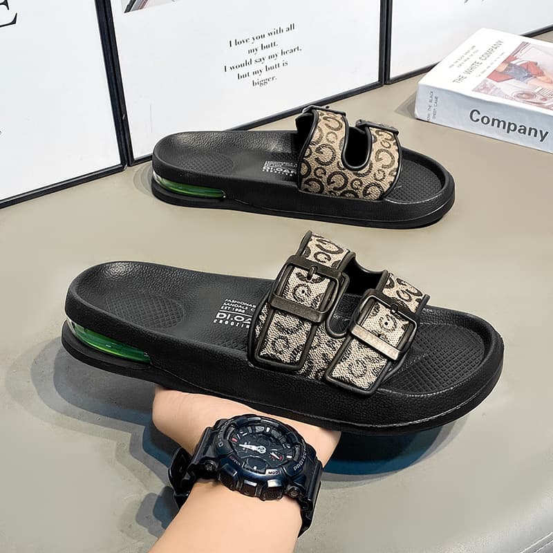 Men, With Air Cushion For Outdoor Wear And A Sense Of . One Line Drag, Beach Anti Slip, Cool Slippers. Slippers