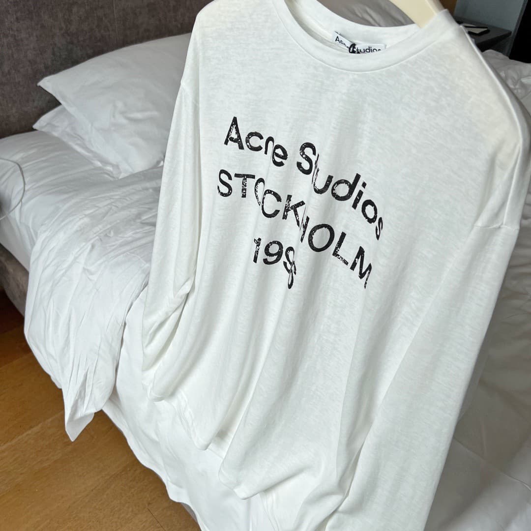 Version correcte du nouveau modèle 26, lettre avec impression du chiffre 1996, t-shirt ample à manches longues en coton-lin vieilli