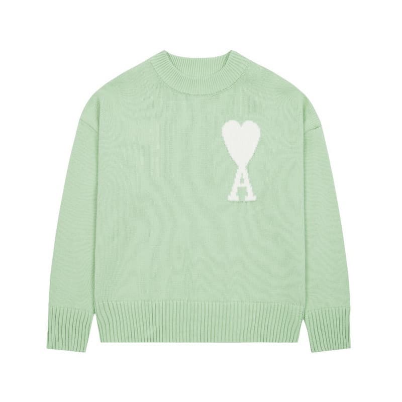 Vêtements pour femmes Pull tricoté Jacquard Love Broderie Col rond Ample Décontracté Top Tendance