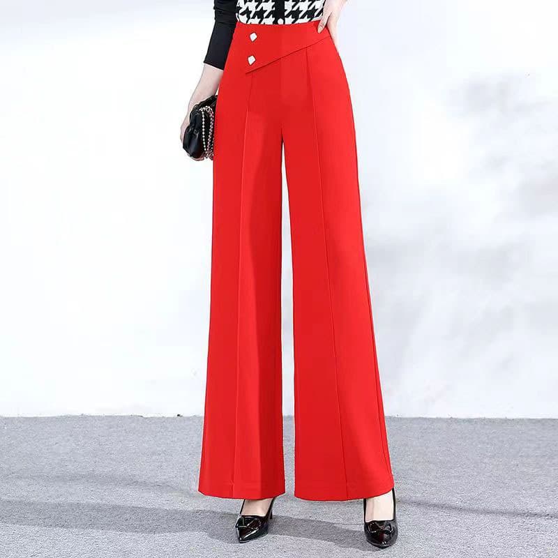 Women's Clothing new fashion solid color drape high waist casual pants