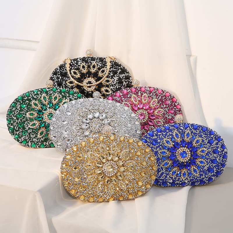 Clutch Alloy Flower Diamond Diamond Dinner Bag Celebrity Dress Banquet Handbag Women