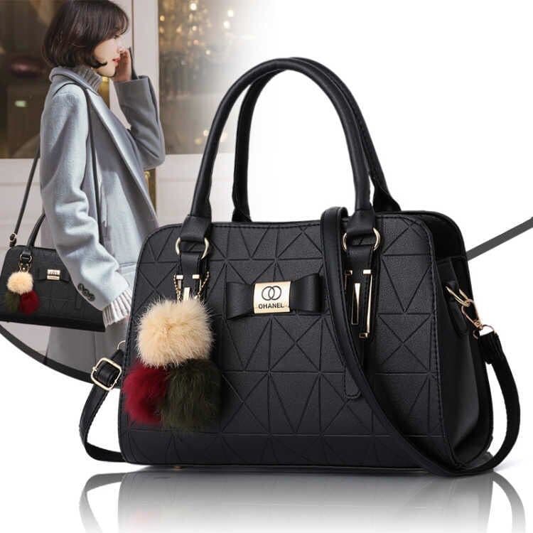 Large Capacity Leather Women M'on Bag / Simple Handbag