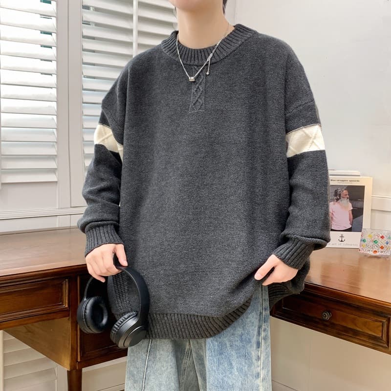 Men's Clothes Sweater Men Winter Trend Brand Men's Lazy Sweater Youth Wool Base